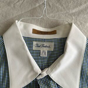 16-37 Paul Fredrick dress shirt with French cuffs